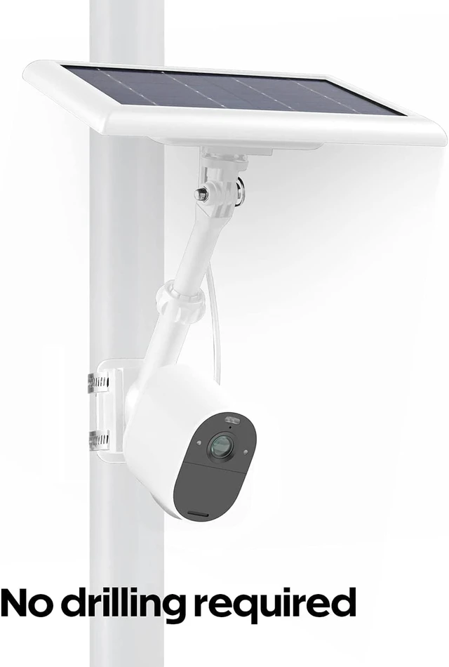 Alt view image 7 of 7 - Wasserstein 2-in-1 Universal Pole Mount for Camera & Solar Panel Compatible with Wyze, Blink, Ring, Arlo, Eufy Camera (White)