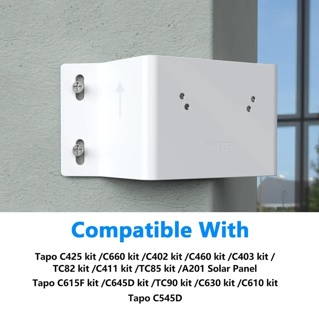 Alt view image 2 of 7 - Koroao Corner Mount Bracket for TP-Link Tapo Security Cameras | Wide Compatibility Tapo C660 C615F C645D C402 C403 C460 C425 C630 C411 C610 TC82 TC90 TC85 KIT C675D KIT & Tapo A201 Camera.