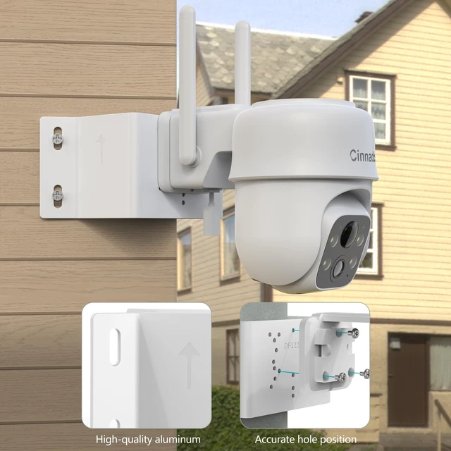 Alt view image 3 of 7 - Koroao Corner Bracket Mount Kit for Cinnado B6 Security Camera, Outdoor Camera Bracket Compatible with 2K Home Camera Wireless Solar AccessoriesWhite