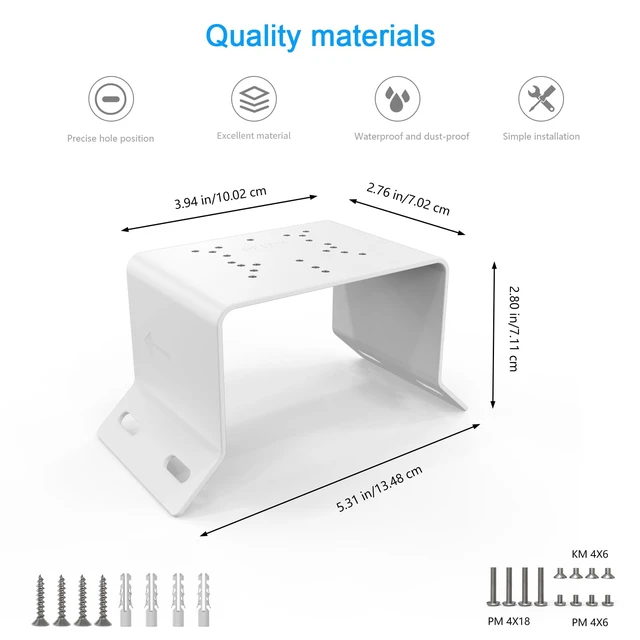 Alt view image 2 of 7 - Koroao Corner Bracket Mount Kit for Cinnado B6 Security Camera, Outdoor Camera Bracket Compatible with 2K Home Camera Wireless Solar AccessoriesWhite