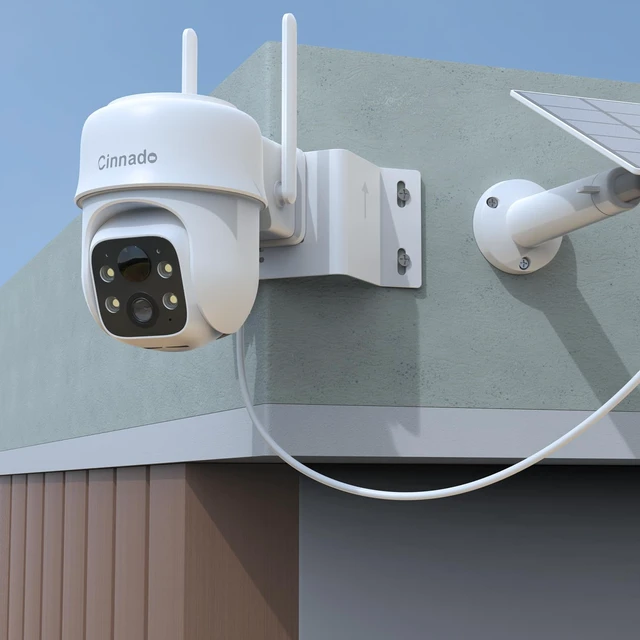 Alt view image 6 of 7 - Koroao Corner Bracket Mount Kit for Cinnado B6 Security Camera, Outdoor Camera Bracket Compatible with 2K Home Camera Wireless Solar AccessoriesWhite