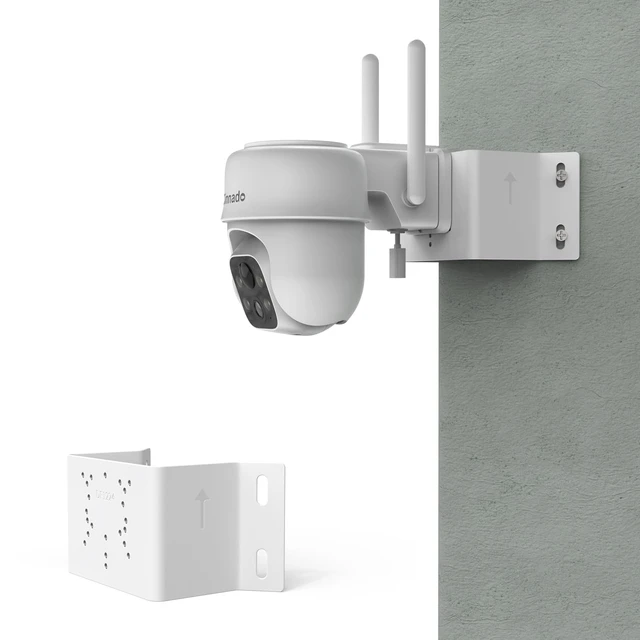 Alt view image 7 of 7 - Koroao Corner Bracket Mount Kit for Cinnado B6 Security Camera, Outdoor Camera Bracket Compatible with 2K Home Camera Wireless Solar AccessoriesWhite
