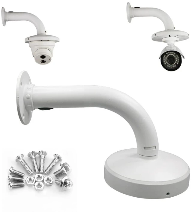 Main image of compcctv Security Camera Mount Bracket, Aluminum Indoor Outdoor Wall Mount Bracket L-Type Bracket for Dome Camera Mount IP Camera Mounting,Universal Outdoor Security Camera Junction Box Mount Bracket