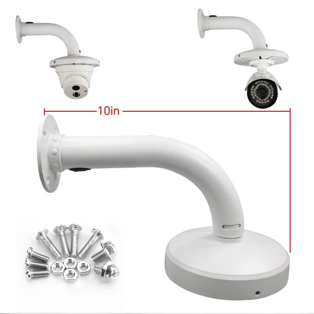 Alt view image 2 of 6 - compcctv Security Camera Mount Bracket, Aluminum Indoor Outdoor Wall Mount Bracket L-Type Bracket for Dome Camera Mount IP Camera Mounting,Universal Outdoor Security Camera Junction Box Mount Bracket