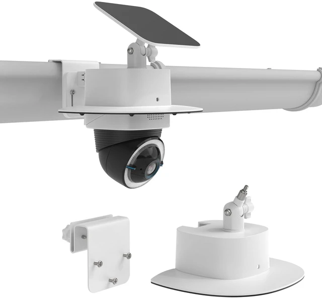Main image of Koroao Rain Sun Shield Cover with Adjustable Solar Panel Gutter Mount for Eufy 4G LTE Cam S330,All-in-One ABS Cover Housing Bracket for Camera and Solar Panel (Gutter Mounting)