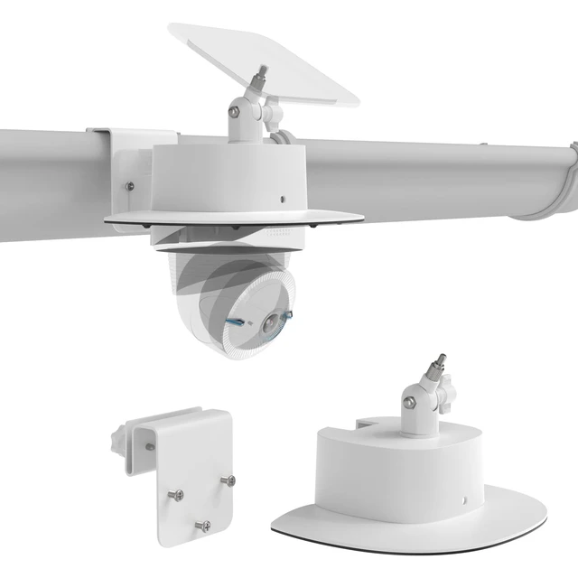 Alt view image 7 of 7 - Koroao Rain Sun Shield Cover with Adjustable Solar Panel Gutter Mount for Eufy 4G LTE Cam S330,All-in-One ABS Cover Housing Bracket for Camera and Solar Panel (Gutter Mounting)