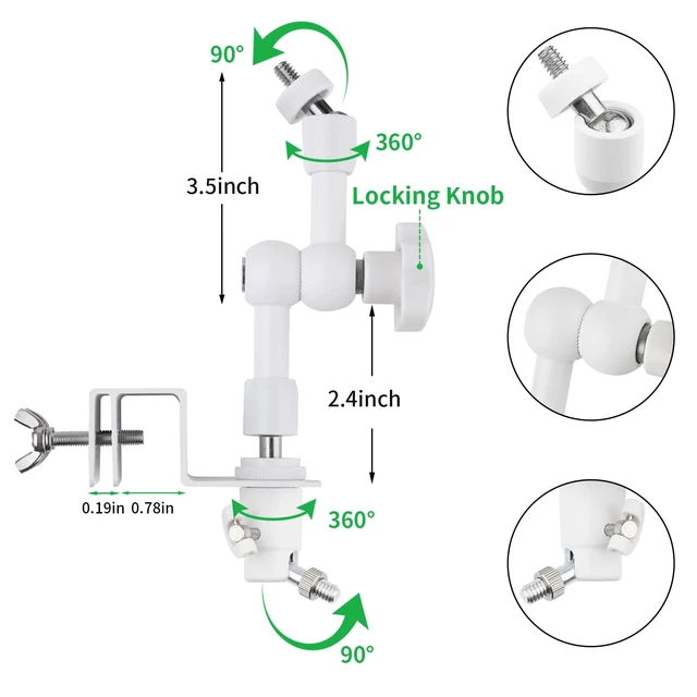 Alt view image 4 of 7 - ALERTCAM 2-in-1 Weatherproof Gutter Mount for Arlo Solar Panel and Arlo Pro 6/Pro 5S/Pro 4/Pro 3/Ultra Security Camera, Perfect Angle to Get Adequate Sunlight - White