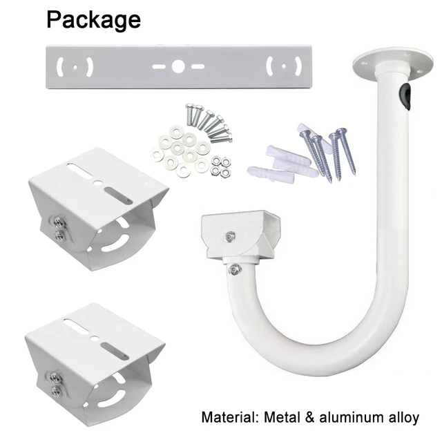 Alt view image 2 of 7 - Rosebe Dual Mount Arm J Type Base Bracket for CCTV Cameras,Metal 2 Base Bracket Horizontal Cross Bar Dual Camera Mount Bracket J Shape Wall Mounting Bracket