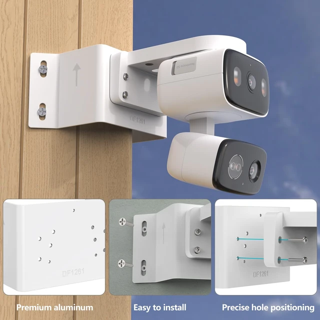 Alt view image 3 of 7 - Koroao Corner Mount Bracket Compatible with TP-Link Tapo C246D/C236/C216/C217/C113/C420/C400/C400 KIT/C460 Cameras(White)