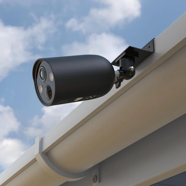 Alt view image 6 of 7 - TIUIHU Gutter Mount Bracket with Silicone Cover Skins Compatible with TP-Link Tapo MagCam C425Tapo MagCam C402 Security Camera(Black)