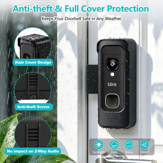 Alt view image 5 of 7 - Anti-Theft Doorbell Mount for Blink Battery Doorbell 2K+(2026 Release) Only, No Drill Doorbell Camera Mount for Blink Doorbell, Video Doorbell Mounting Bracket Holder, Not for Blink Wired Doorbell