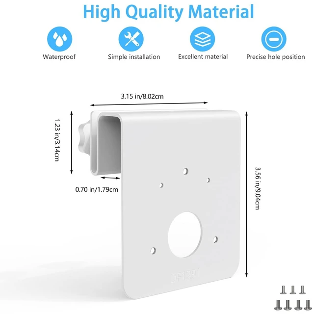 Alt view image 4 of 7 - Lyeiaa Gutter Mount Bracket for eufy PoE NVR Security System S4 Max, eufyCam S4 and eufy PoE Bullet Security Camera E40 Gutter Bracket