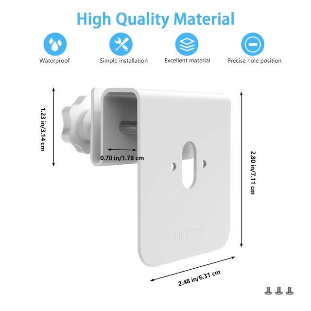 Alt view image 3 of 7 - Koroao Gutter Mount Bracket for Google Nest Cam Outdoor Wired 2nd Gen | Tool-free clamp design, no drilling or wall damage,Rustproof aluminum for year-round outdoor use