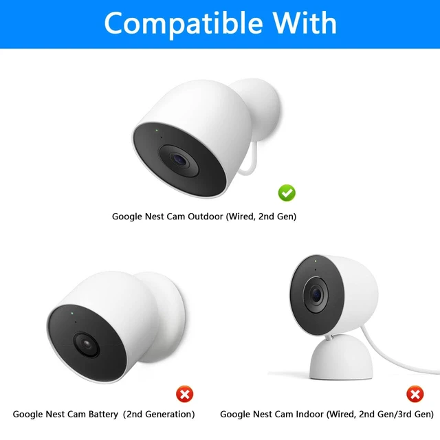 Alt view image 2 of 7 - Koroao Gutter Mount Bracket for Google Nest Cam Outdoor Wired 2nd Gen | Tool-free clamp design, no drilling or wall damage,Rustproof aluminum for year-round outdoor use