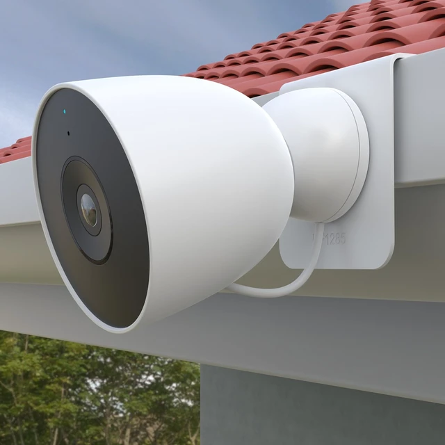 Alt view image 7 of 7 - Koroao Gutter Mount Bracket for Google Nest Cam Outdoor Wired 2nd Gen | Tool-free clamp design, no drilling or wall damage,Rustproof aluminum for year-round outdoor use
