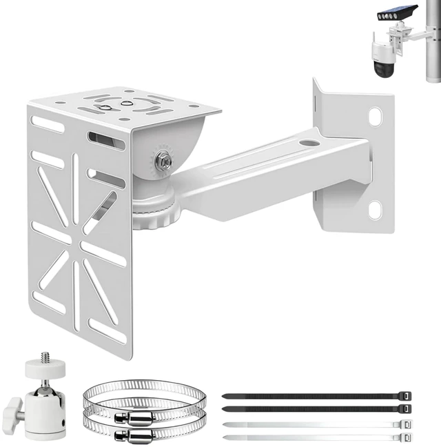 Main image of Coolotic Security Camera Mount System - Modular 3-in-1 Adjustable Clamp-on Bracket | Fit Pole/Corner/Wall, ndoor Outdoo Screw & Clamp Installation for CCTV, Flood Lights, Solar Panels