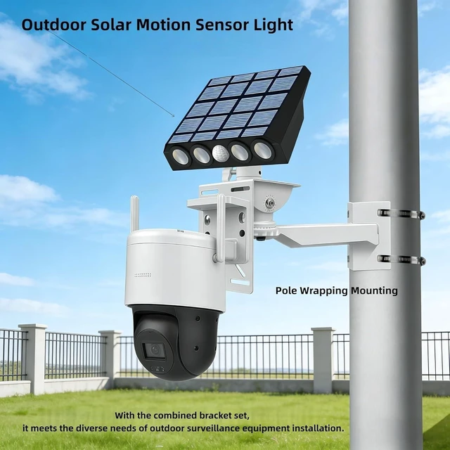 Alt view image 6 of 7 - Coolotic Security Camera Mount System - Modular 3-in-1 Adjustable Clamp-on Bracket | Fit Pole/Corner/Wall, ndoor Outdoo Screw & Clamp Installation for CCTV, Flood Lights, Solar Panels