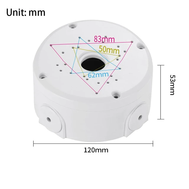 Alt view image 4 of 5 - Plastic Universal Junction Box for Bullet & Dome IP Security Camera Mount Bracket (Black-4 Pack)