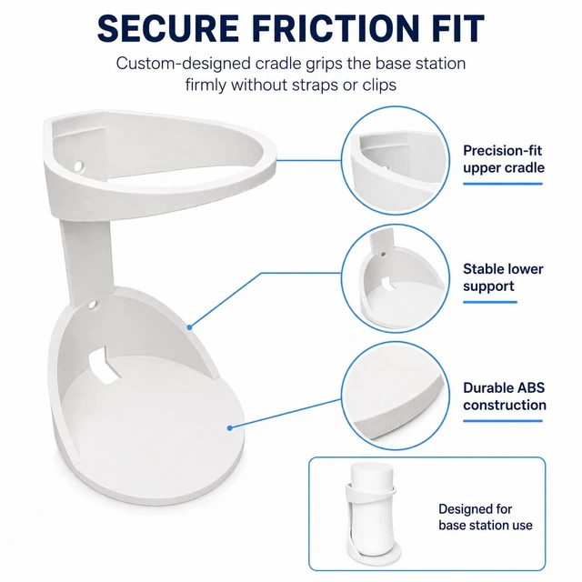 Alt view image 4 of 7 - SplashNColor Wall Mount for SimpliSafe Base Station Space-Saving Vertical Holder | Easy Screw-in Installation | Cable Management Design | Home Security System Organizer