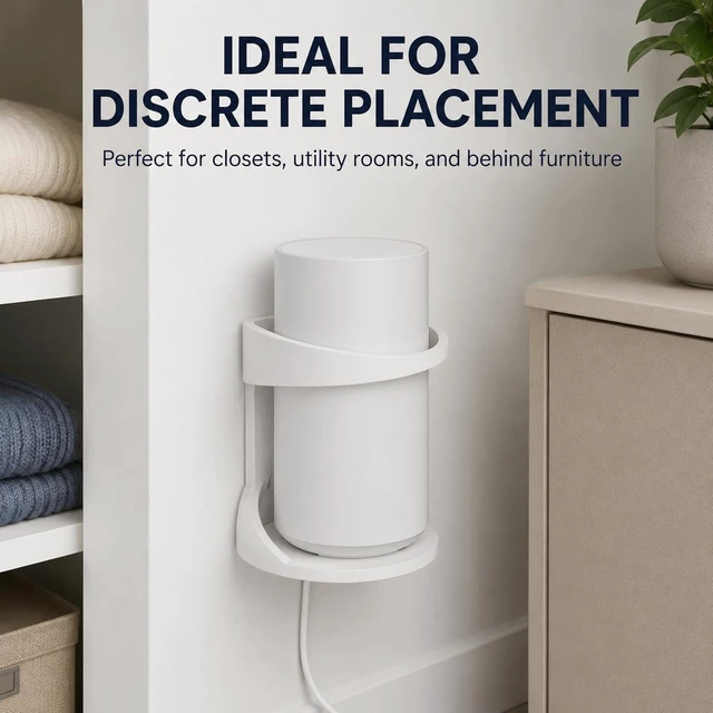 Alt view image 6 of 7 - SplashNColor Wall Mount for SimpliSafe Base Station Space-Saving Vertical Holder | Easy Screw-in Installation | Cable Management Design | Home Security System Organizer