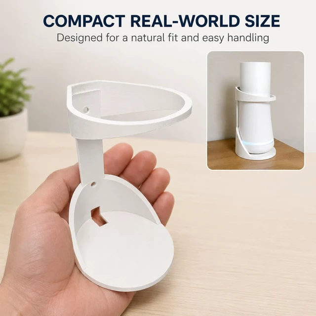Alt view image 7 of 7 - SplashNColor Wall Mount for SimpliSafe Base Station Space-Saving Vertical Holder | Easy Screw-in Installation | Cable Management Design | Home Security System Organizer
