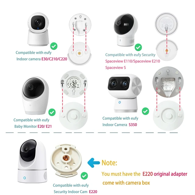 Alt view image 2 of 7 - EYSAFT Baby Monitor Floor Stand Holder Mount Compactible for eufy E20,E21,E30, Indoor Cam S350,Spaceview E110, Spaceview pro E210,E220