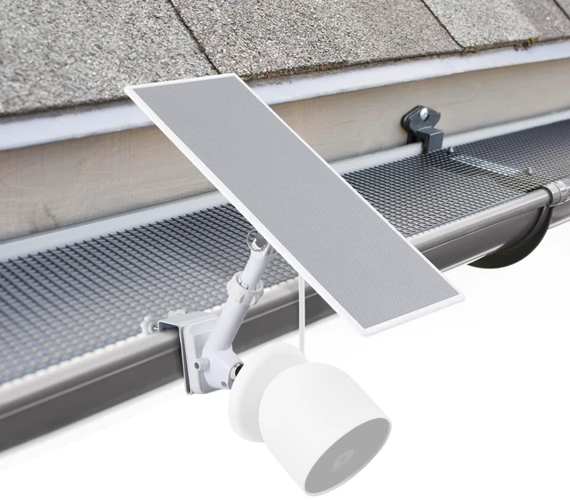 Main image of Wasserstein Gutter Mount for Google Nest Cam (Battery) & Solar Panel (Camera & Solar Panel NOT Included)