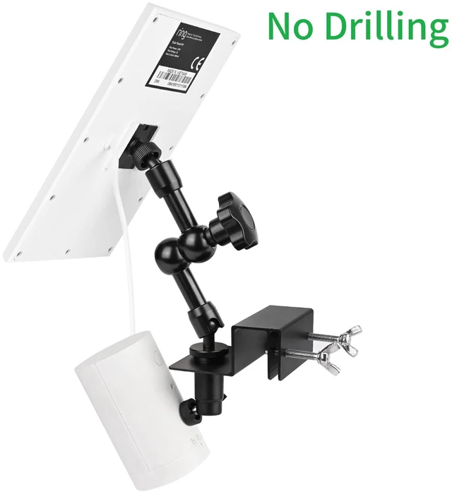 Alt view image 5 of 7 - 2-in-1 Gutter Mount for Solar Panel, Stick Up Cam Battery, Spotlight Cam and Spotlight Cam Plus/Pro(Battery), Perfect Angle to Get Adequate Sunlight for Your Solar Panel - Black