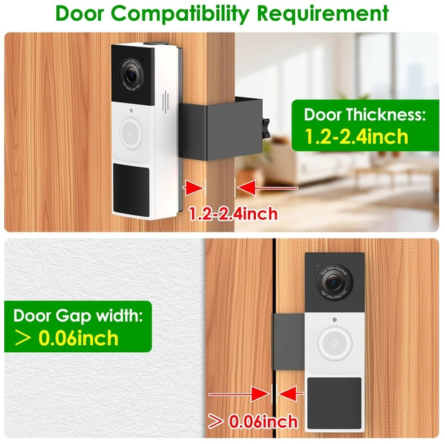 Alt view image 4 of 7 - Anti-Theft Doorbell Mount for Tapo Doorbell Camera D210/D225, No Drill Video Doorbell Mount Adjustable Mounting Bracket for Tapo D210, Fully Metal Door Camera Mount for Home Apartment Rentals