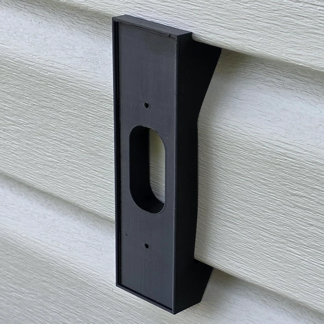 Alt view image 5 of 7 - No-Drill 4.5" Dutch Lap Siding Mount Bracket Compatible with with Ring Battery Doorbell (Newest Retinal Models) Battery Doorbell 2K, Plus 2K & Pro 4K Snap-On Bracket