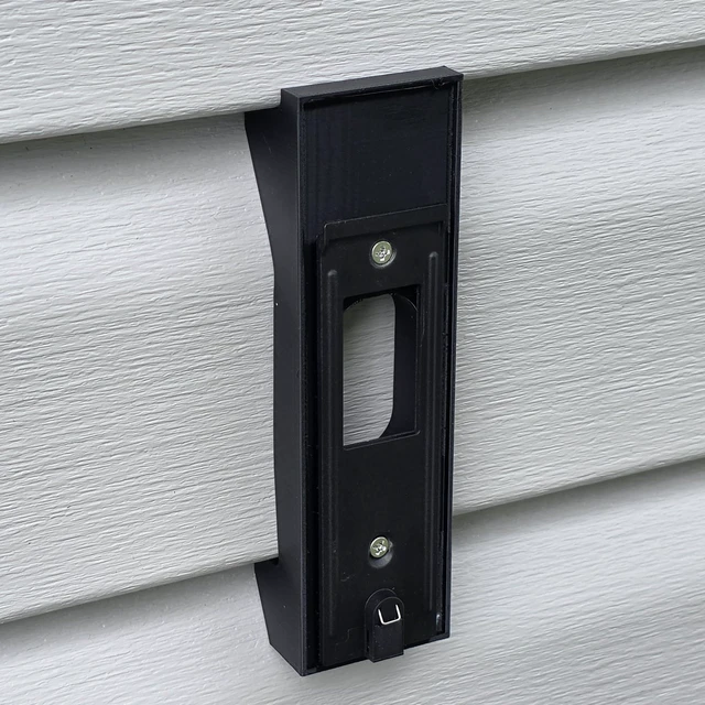 Alt view image 6 of 7 - No-Drill 4.5" Dutch Lap Siding Mount Bracket Compatible with with Ring Battery Doorbell (Newest Retinal Models) Battery Doorbell 2K, Plus 2K & Pro 4K Snap-On Bracket