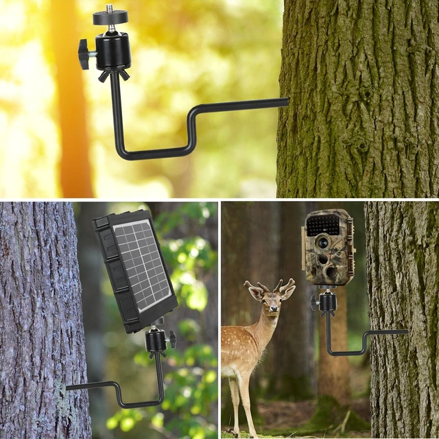 Alt view image 7 of 7 - Danoib Trail Camera Tree Mount, 6 Pack Outdoor Camera Stand Black | 360° Adjustable Head, 1/4 Inch Screw, Game Camera Holder, For Hunting & Wildlife Monitoring