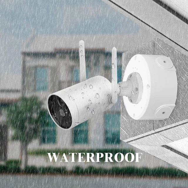 Alt view image 2 of 7 - OSALADI Hemispherical Security Camera Bracket Ceiling Mount Cord Protector Weatherproof Wire Cover Box for Outdoor Electrical Connections