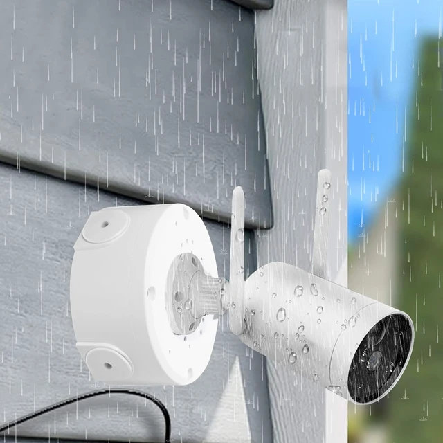 Alt view image 5 of 7 - OSALADI Hemispherical Security Camera Bracket Ceiling Mount Cord Protector Weatherproof Wire Cover Box for Outdoor Electrical Connections