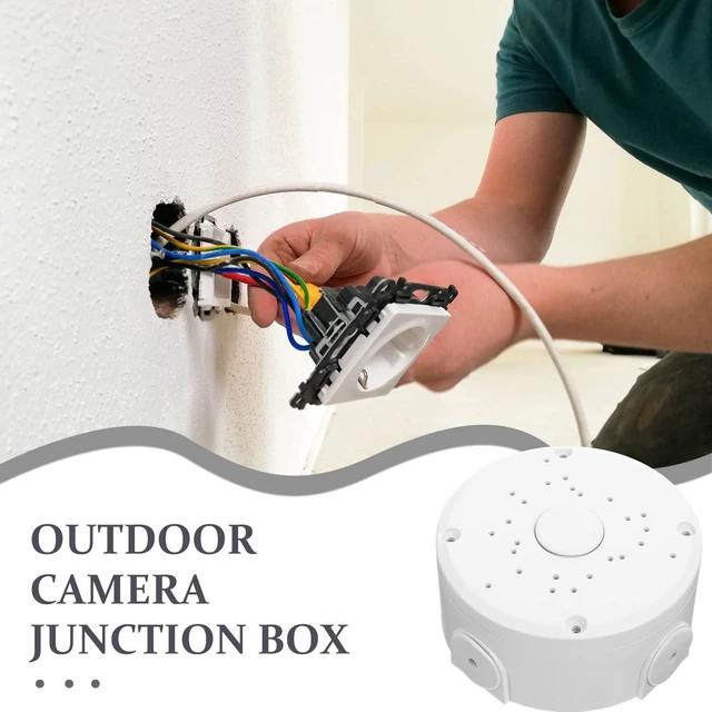 Alt view image 7 of 7 - OSALADI Hemispherical Security Camera Bracket Ceiling Mount Cord Protector Weatherproof Wire Cover Box for Outdoor Electrical Connections
