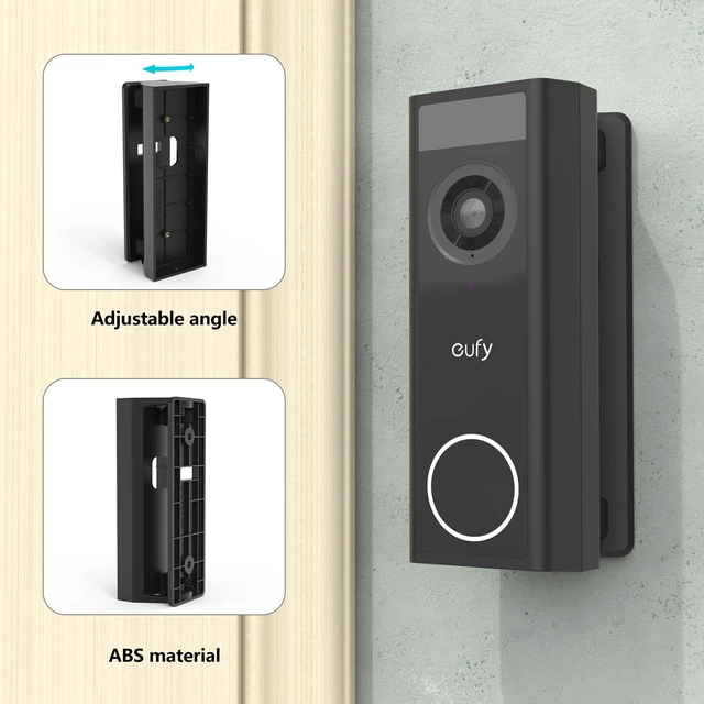 Alt view image 4 of 7 - OkeMeeo 0-45 Degree Angle Mount for eufy Security Video Doorbell C31 | Adjustable Doorbell Mount for eufy, Black, Unified Look, Easy Installation, Not for E340