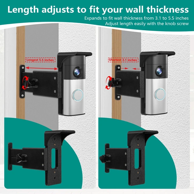 Alt view image 5 of 7 - Doorbell Brick Extender with Enhanced Viewing Angle and Visibility, Ideal for Home Security Installation, Compatible with Ring Wired Doorbell 2nd Gen, Plus(2nd Gen) & Pro(3rd Gen)