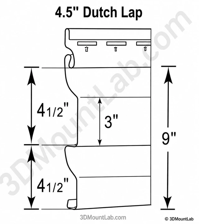 Alt view image 2 of 7 - No-Drill 4.5" Dutch Lap Siding Mount Bracket Compatible with with Ring Battery Doorbell (Newest Retinal Models) Battery Doorbell 2K, Plus 2K & Pro 4K Snap-On Bracket