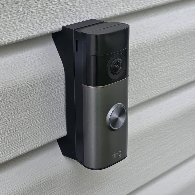 Alt view image 3 of 7 - Dutch Lap 4.5 Siding Mounting Bracket Wedge Compatible with Ring Battery Doorbell (Newest Retinal Models) Battery Doorbell 2K, Plus 2K & Pro 4K 3D Printed UV Resistant