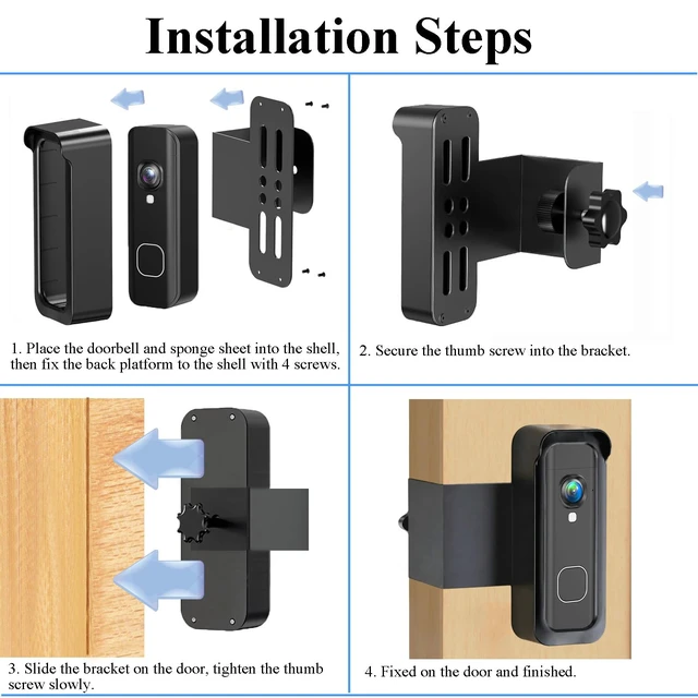 Alt view image 6 of 7 - Blink Doorbell Mount, Anti-Theft Door Mount for Blink Battery Doorbell 2K+ | No Drilling, Not Block Doorbell Motion Sensor, Easy to Install, Fit for Blink Battery Doorbell Camera (2026 Release)