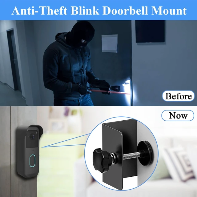 Alt view image 3 of 7 - Anti-Theft Blink Doorbell Mount, No-Drill Mounting Bracket for Blink Video Doorbell 2nd Gen (2025 release), Easy Installation Blink Doorbell Camera Mount Holder for for Rental Apartment Condo