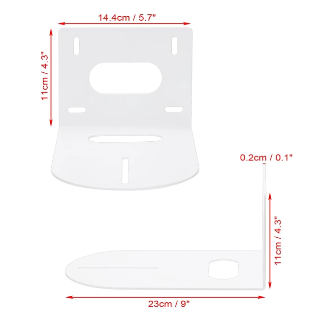 Alt view image 3 of 7 - Sumnacon PTZ Camera Bracket 2 Pcs White Universal Wall Mount Camera Bracket Compatible with for Various PTZ Cameras Solid Metal Wall Mounting Bracket with Screws for Office, Church