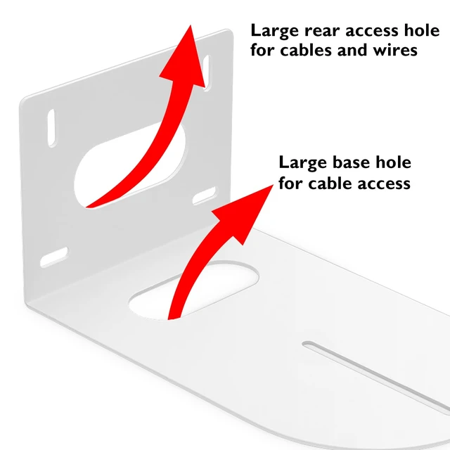 Alt view image 5 of 7 - Sumnacon PTZ Camera Bracket 2 Pcs White Universal Wall Mount Camera Bracket Compatible with for Various PTZ Cameras Solid Metal Wall Mounting Bracket with Screws for Office, Church