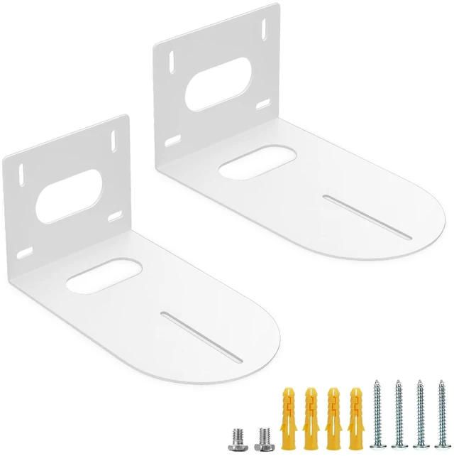 Main image of Sumnacon PTZ Camera Bracket 2 Pcs White Universal Wall Mount Camera Bracket Compatible with for Various PTZ Cameras Solid Metal Wall Mounting Bracket with Screws for Office, Church