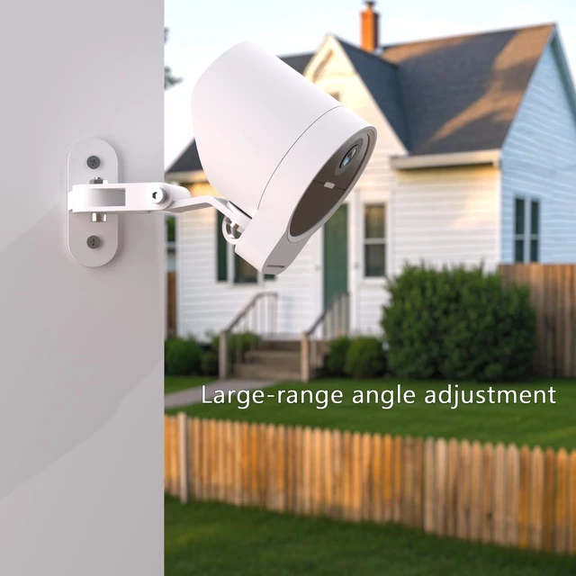 Alt view image 4 of 5 - 2 Pack Metal Wall Mount Compatible with SimpliSafe Outdoor Camera Series 2 | Screw Mount Anti-Drop, Adjustment Swivel Mount Bracket , Provide Better Viewing Angles (Camera Not Included)
