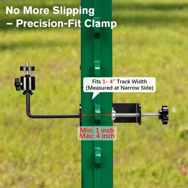 Alt view image 5 of 7 - Danoib T-Post Trail Camera Mount Fits 1-4" Posts, 360° Metal Holder for Hunting, Heavy-Duty Bracket with 1/4" Screw, No-Tool Anti-Slip for Wildlife & Farm Security (Black, 1-4")