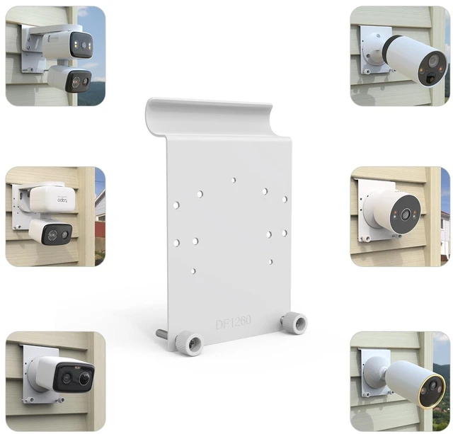 Main image of VOMENC Universal Vinyl Siding Mount Compatible with TP-Link Tapo C246D/C236/C216/C217/C113/C420/C400/C400 KIT/C460 Security Cameras, Easy Installation (White)