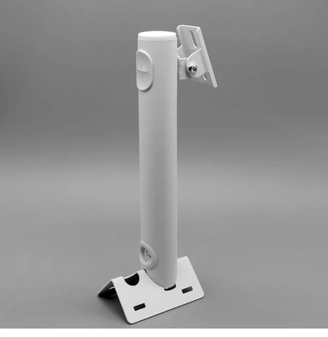 Alt view image 6 of 7 - Coolotic CCTV Security Camera Mount Bracket - 300mm (11.81) 40mm (1.57) Diameter Tubular Pole/Wall Mount, Adjustable Duckbill Holder for Solar Panel/Dual Cameras, Universal L-Adapter Plate