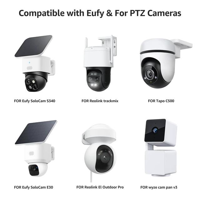 Alt view image 3 of 7 - 3 PCS Corner Camera Mount, Stainless Steel Mounting Bracket Compatible with eufy SoloCam S330/E30, AOSU PTZ Cameras, Solar Panels - Achieve 270° View of Exterior Wall Corner, Silver