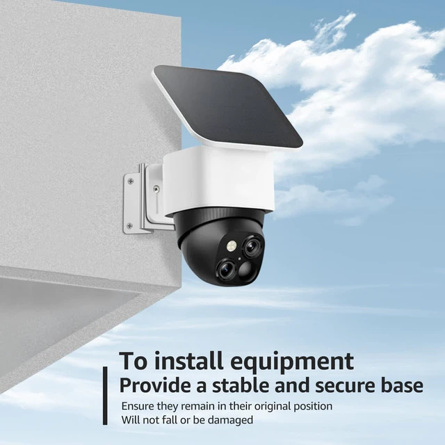 Alt view image 6 of 7 - 3 PCS Corner Camera Mount, Stainless Steel Mounting Bracket Compatible with eufy SoloCam S330/E30, AOSU PTZ Cameras, Solar Panels - Achieve 270° View of Exterior Wall Corner, Silver